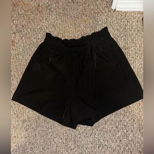 black shorts